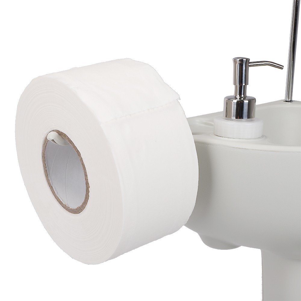 Portable Outdoor Foot Pump Camping Sink Hand Wash Basin w/ 3.5L Water Tank White