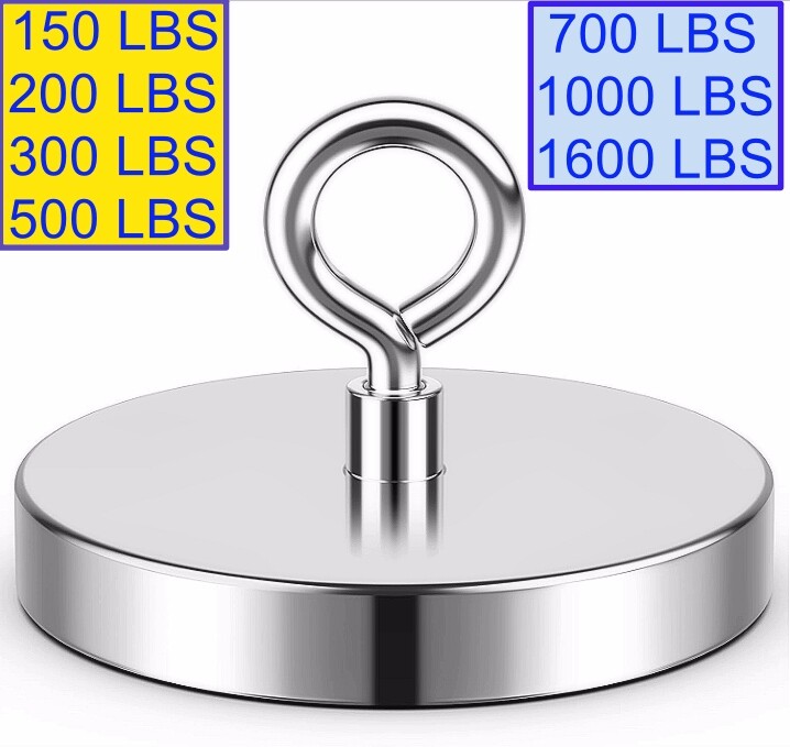 Large Fishing Magnets strong Neodymium super Rare Earth Magnet hooks 150-1600Lbs