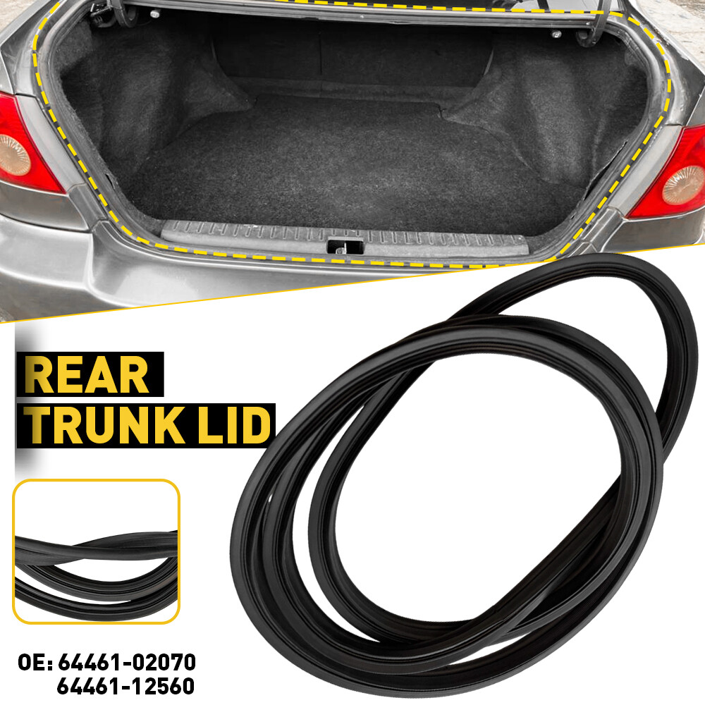 Weatherstrip Rear Trunk Lid Black Rubber For 2003-2008 Toyota Corolla Seal Strip