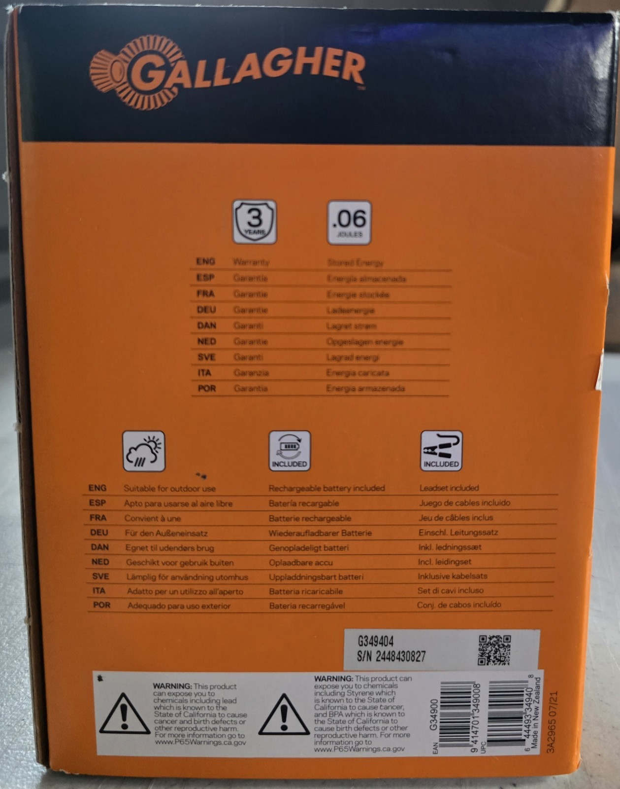 Gallagher S6 Lithium Solar Fence Energizer Pet And Backyard Protection New