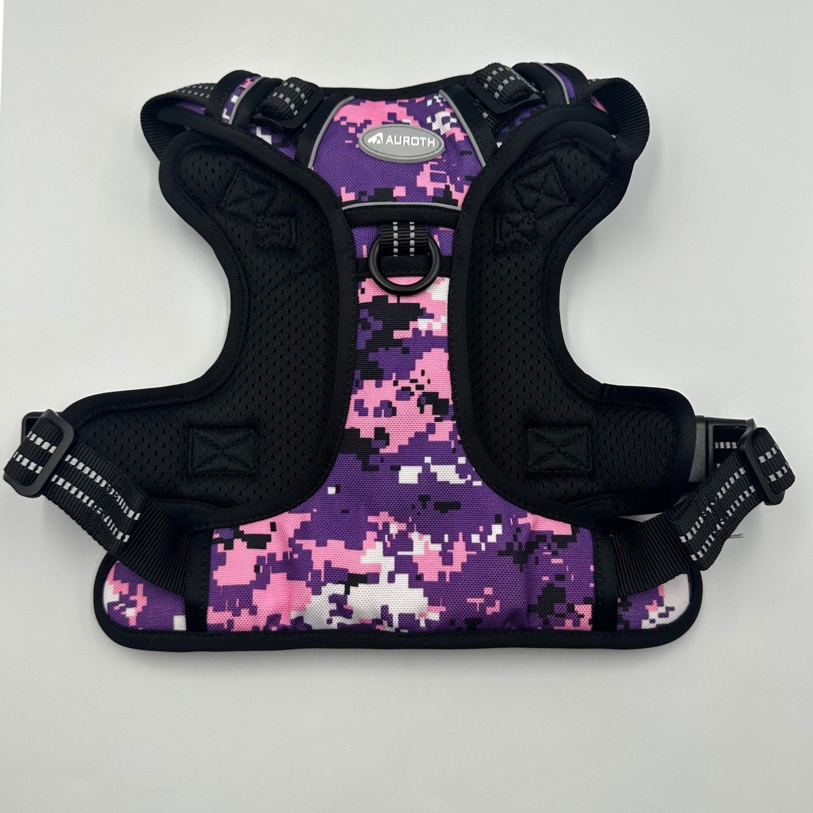 Auroth Purple Camo Tactical Dog Harness Adjustable No Pull Vest Size M NEW