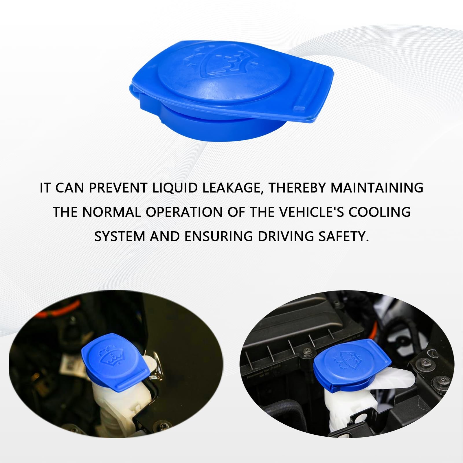 QKYS Windshield Washer Reservoir Caps, Tank Bottle Cap Cover 1PCS, blue