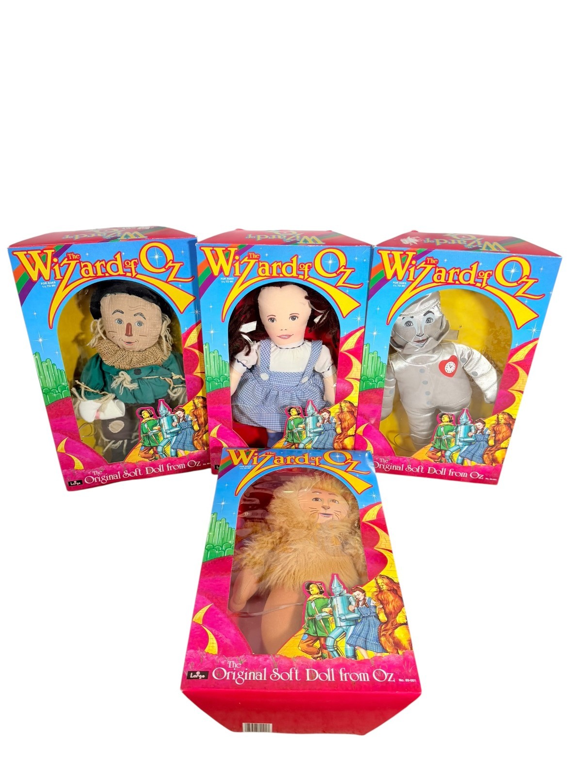1989 Wizard of Oz Original Soft Dolls Full Set of 4 Largo