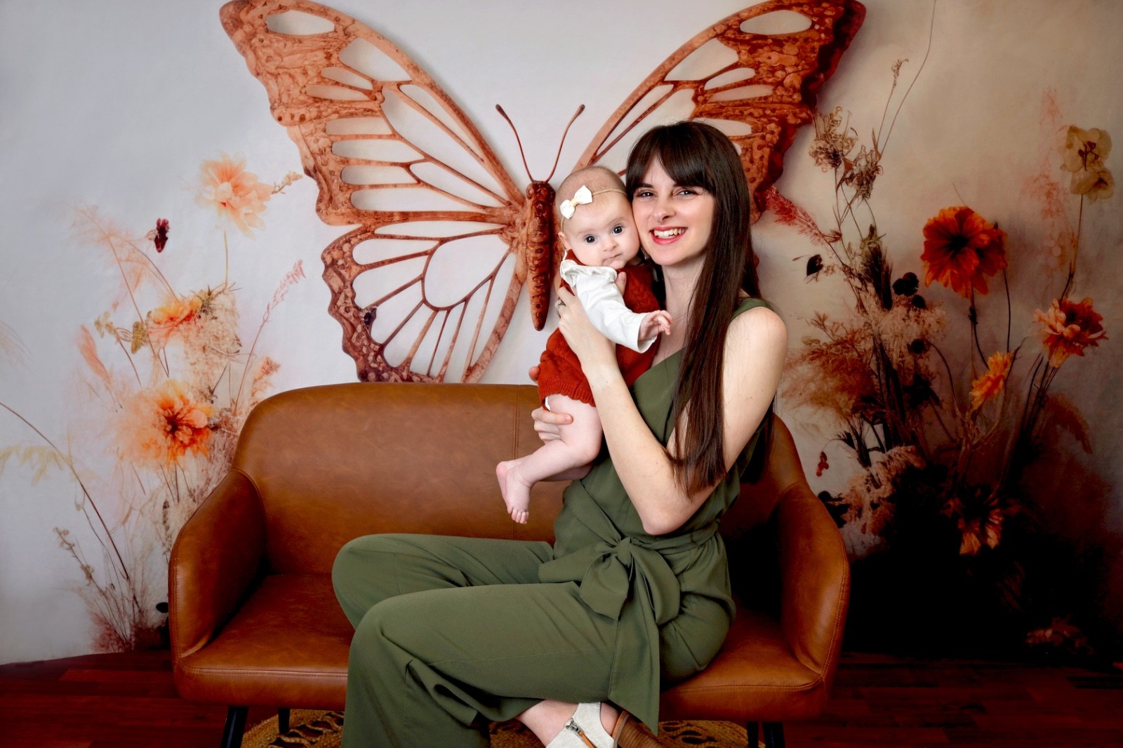Kate's boho butterfly headboard backdrop for photography-great for Mother's Day!