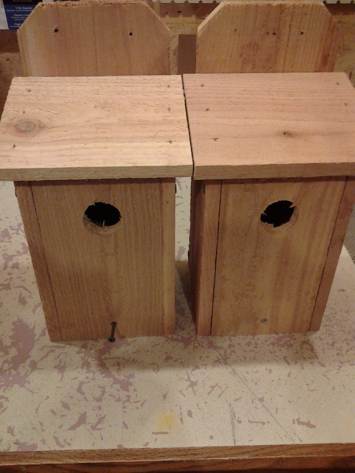 SET OF 6 BLUEBIRD CEDAR BIRD HOUSE NEW HANDMADE 5/8 CEDAR MADE IN USA