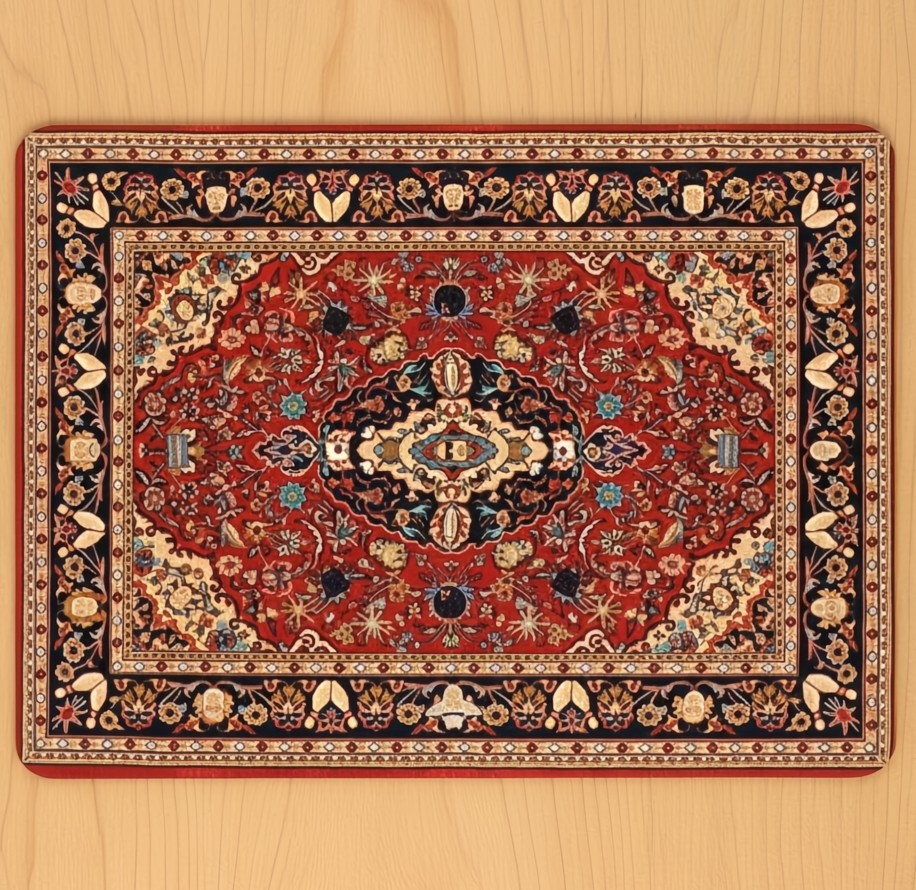 The Big Lebowski Rug 9.5 x 8 Mouse Pad With Anti-Slip Rubber Backing Made In USA