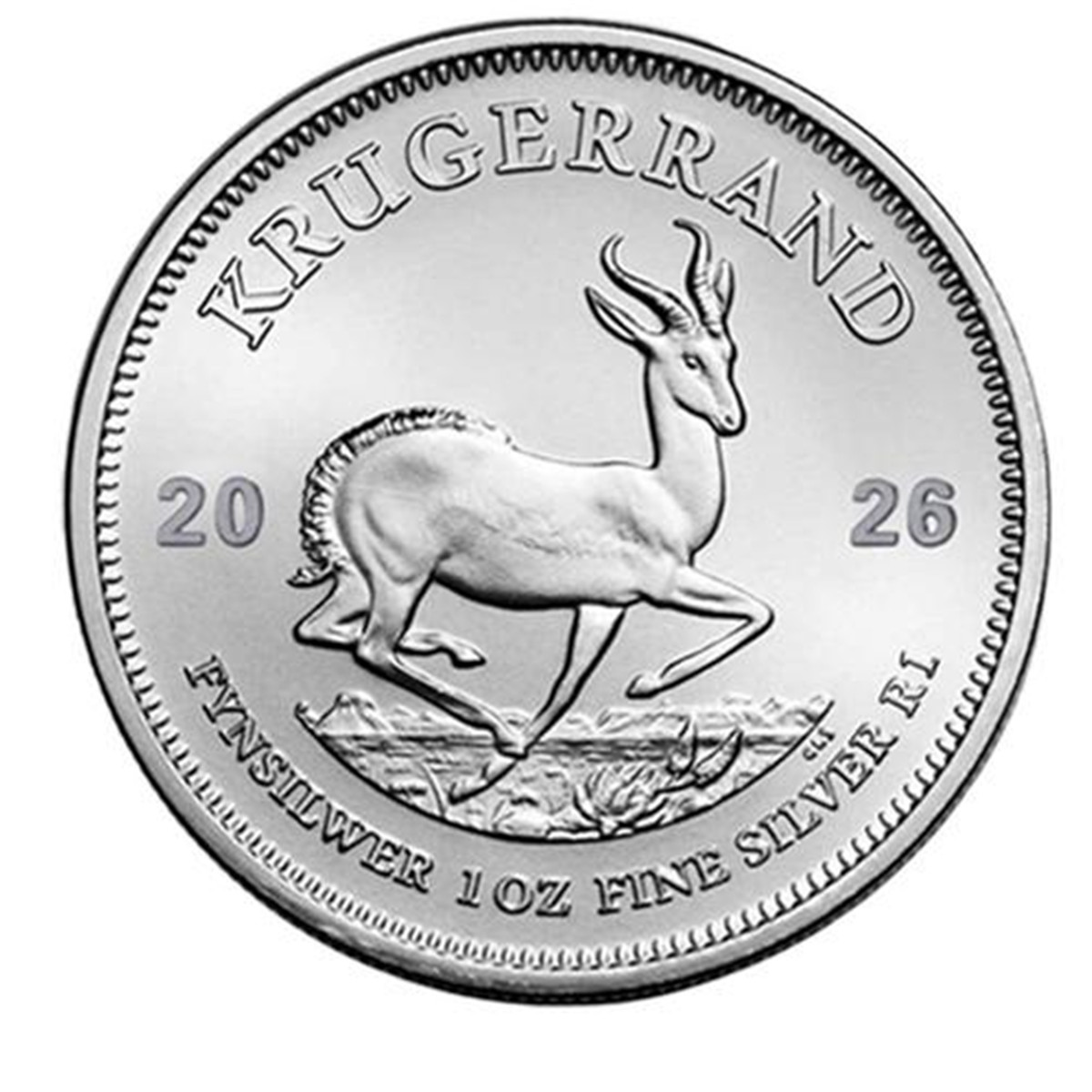 2026 South Africa Mint .999 Silver Krugerrand Coin 1oz - Uncirculated