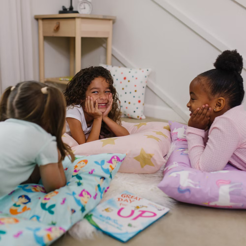 Wildkin Kids Microfiber Pillow Lounger (Wildflower Bloom)