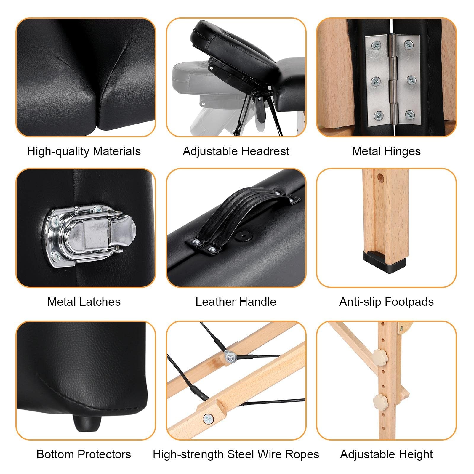 Camilla Para Masajes Portatil Cama Profesional Terapéuticos SPA Madera En Oferta