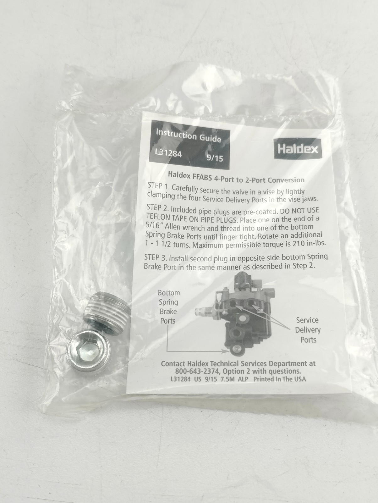 NEW AL430614 HALDEX VALVE WITH SPRING BRAKE CONTROL