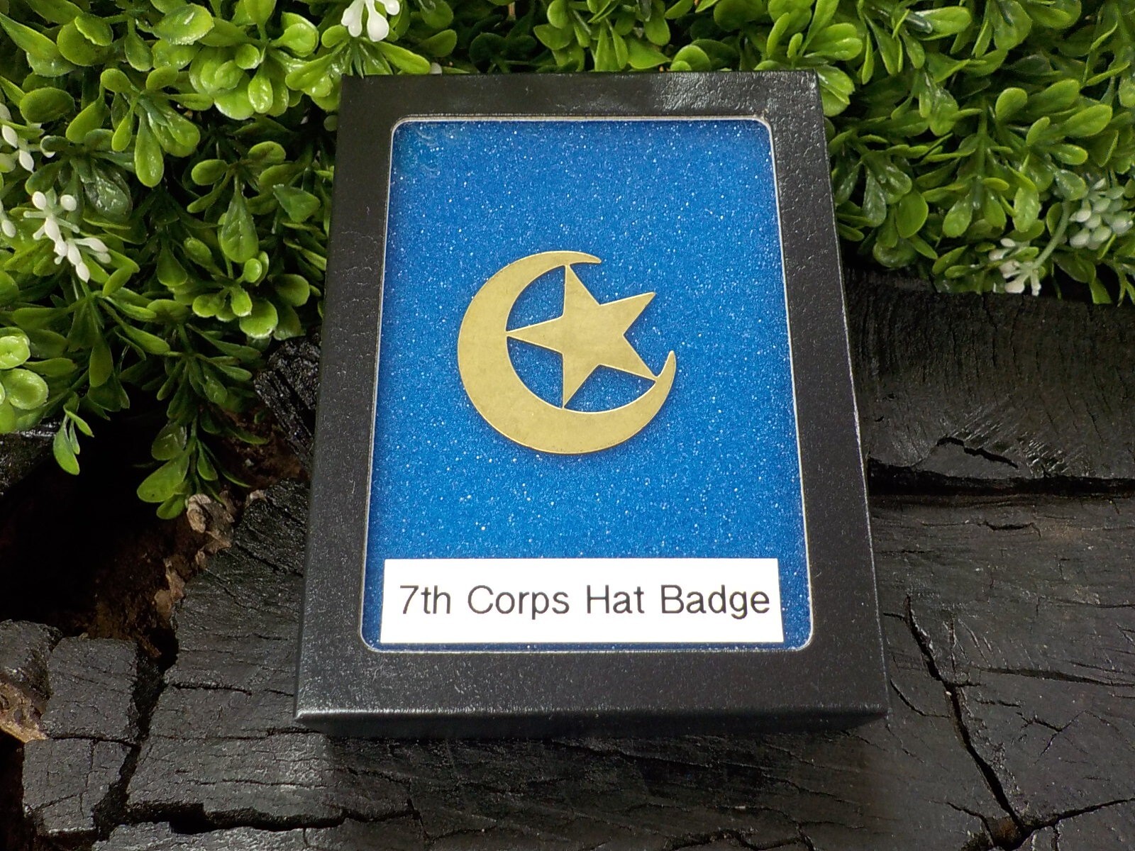 Civil War Crescent Moon & Star 7th Corps Hat Badge, Used
