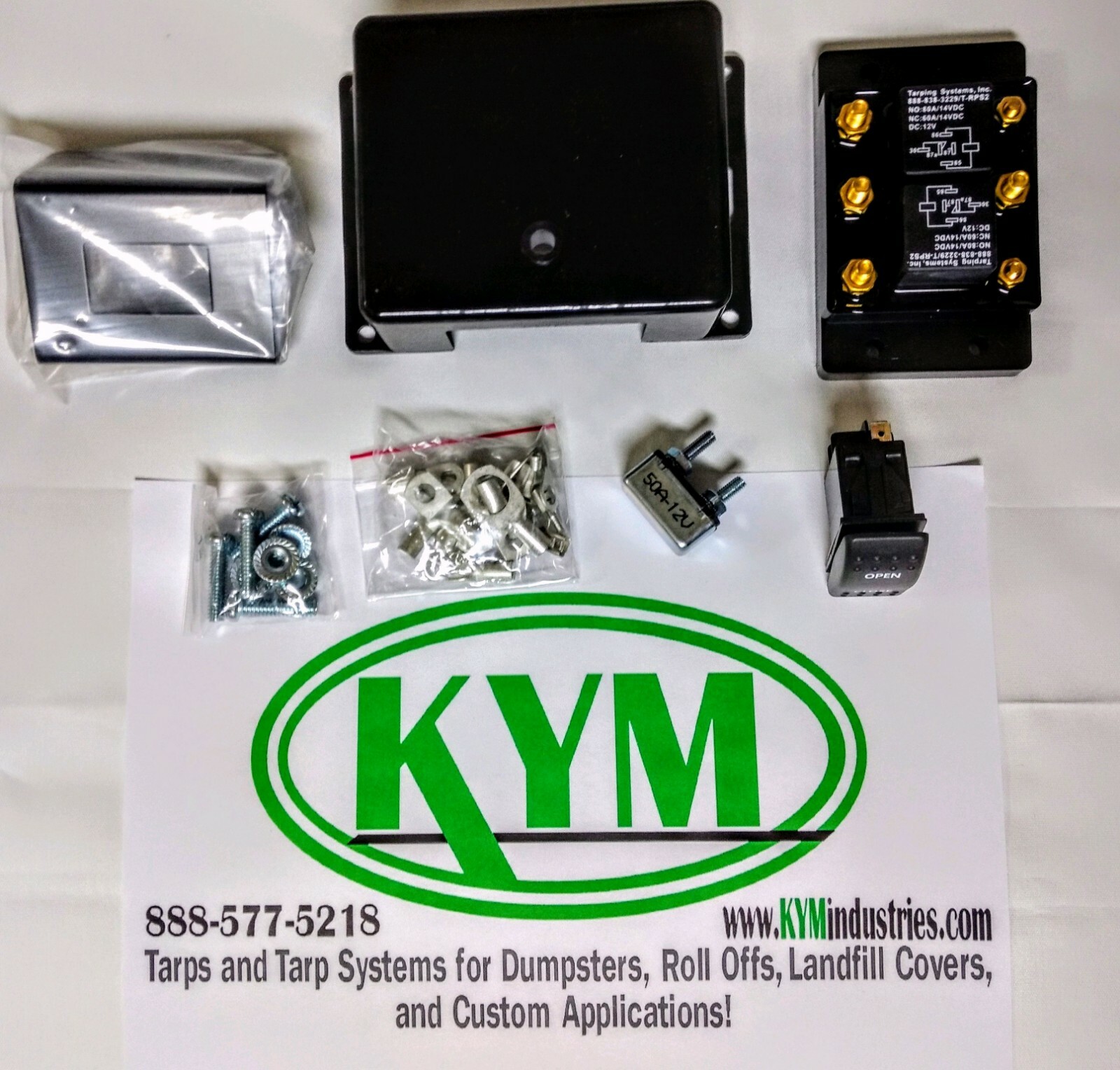 Electric Tarp Motor 12V Weather Resistant Rocker SWITCH KIT. ** FREE SHIPPING **