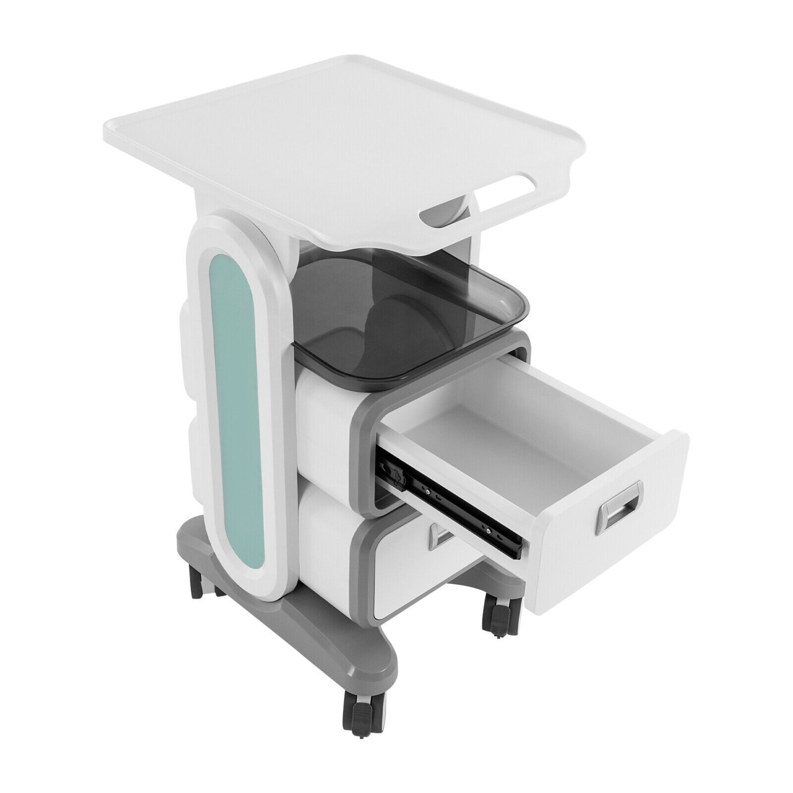 Dental Cabinet Mobile Cart 2 Drawers Stainless Steel Storage Cabinet with wheels