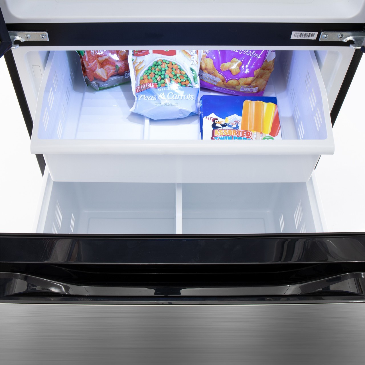 RecPro RV Refrigerator Stainless Steel | 16 Cubic Feet | 12-Volt | French Style