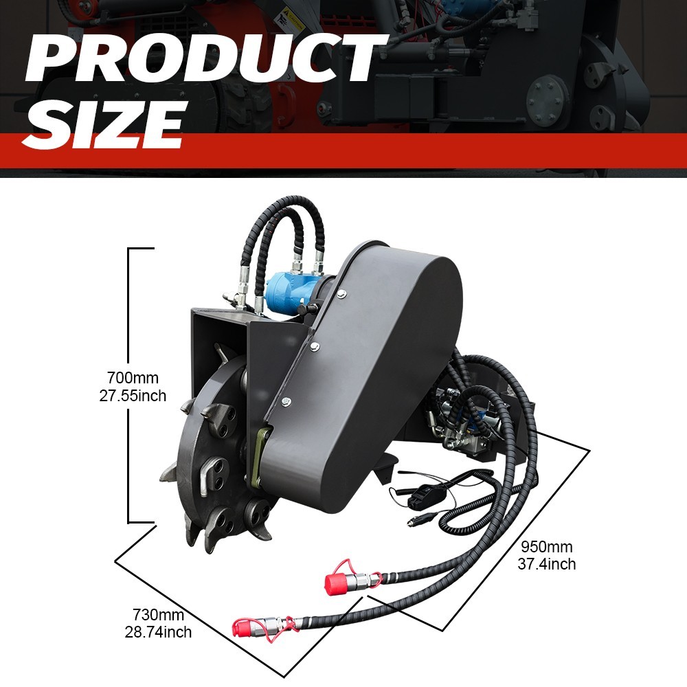 HY480C FREE SHIP/unloading Mini Skid Steer Loader 23HP +Grapple+Stump Crusher