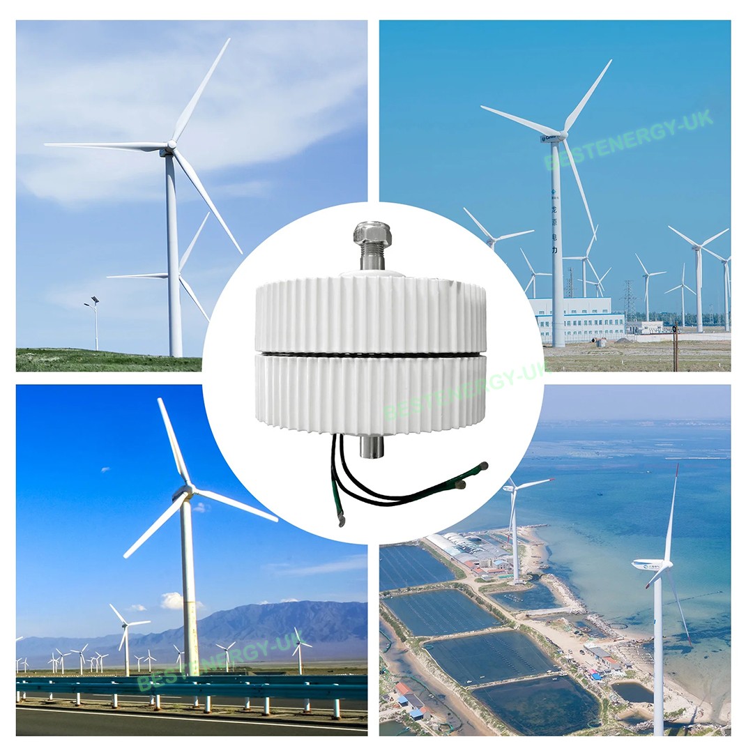 3000W Wind Turbine Permanent Magnet Generator Alternator Motor Kit 12V/24V/48V