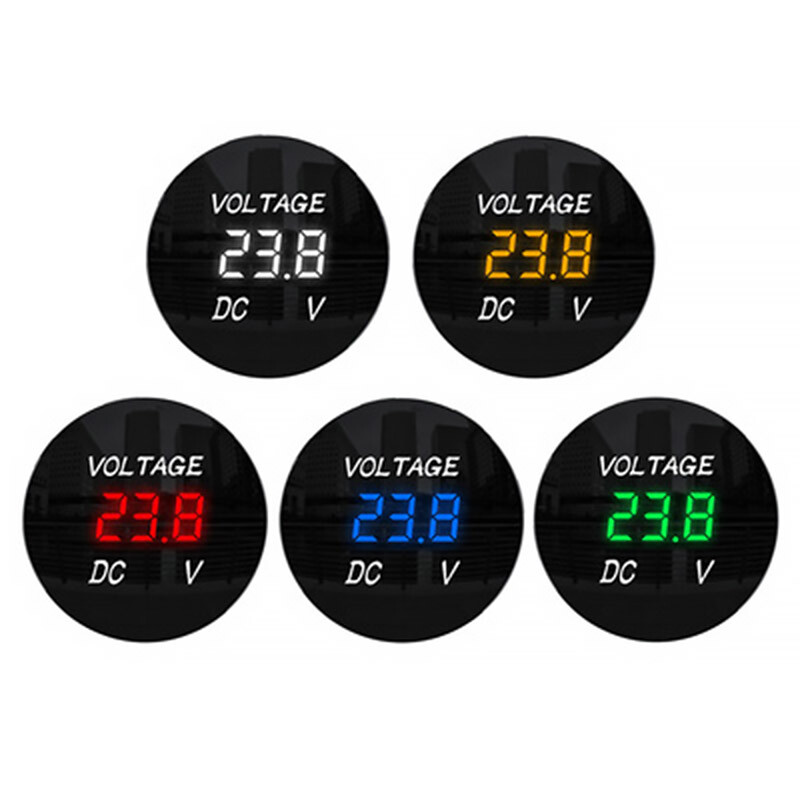 12V -24V LED Digital Display Voltmeter Voltage Gauge Meter For Car Motorcycle