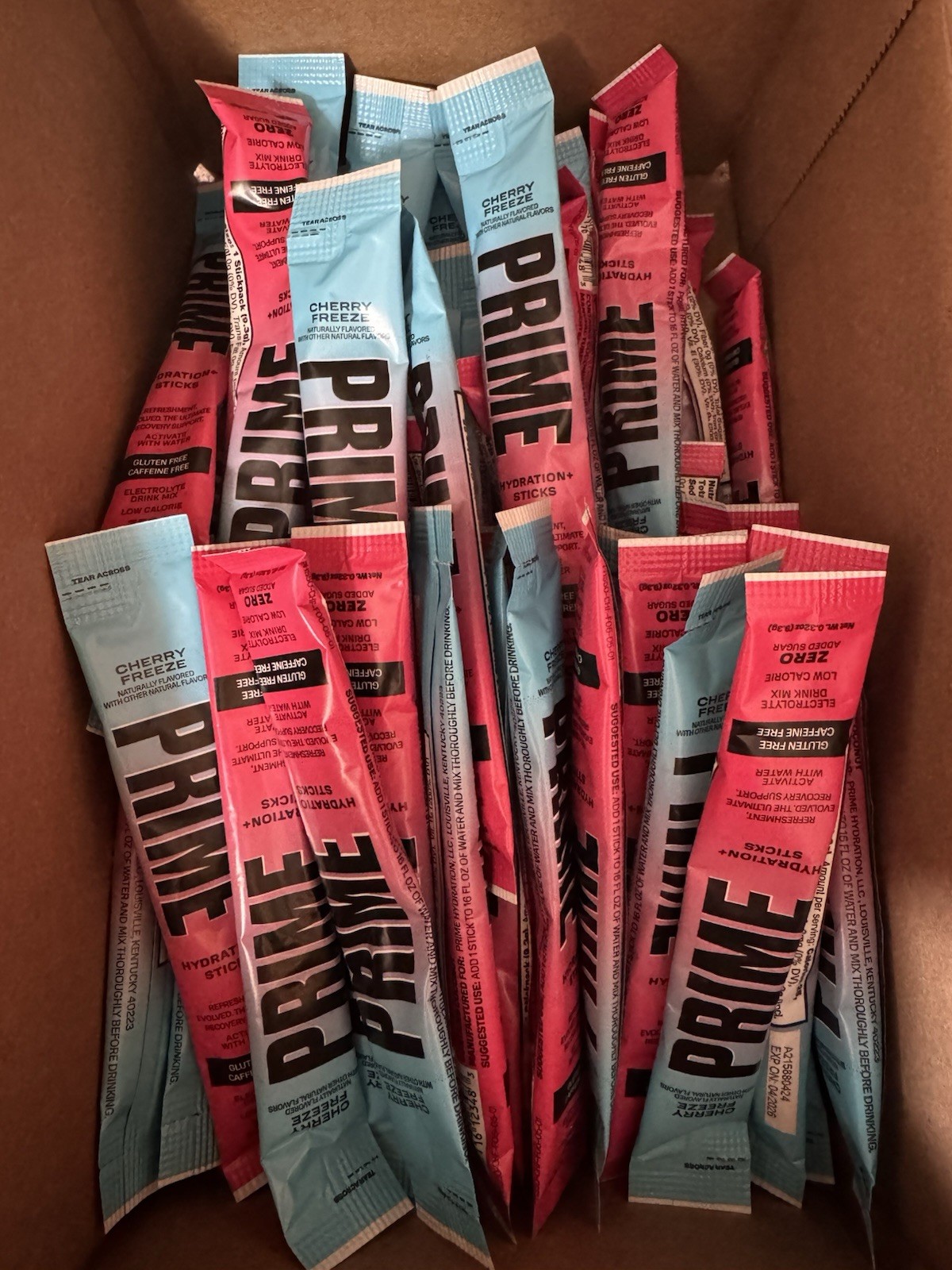 Prime Hydration 59 Sticks Cherry Freeze Zero Sugar Electrolyte Drink Mix 4/2026