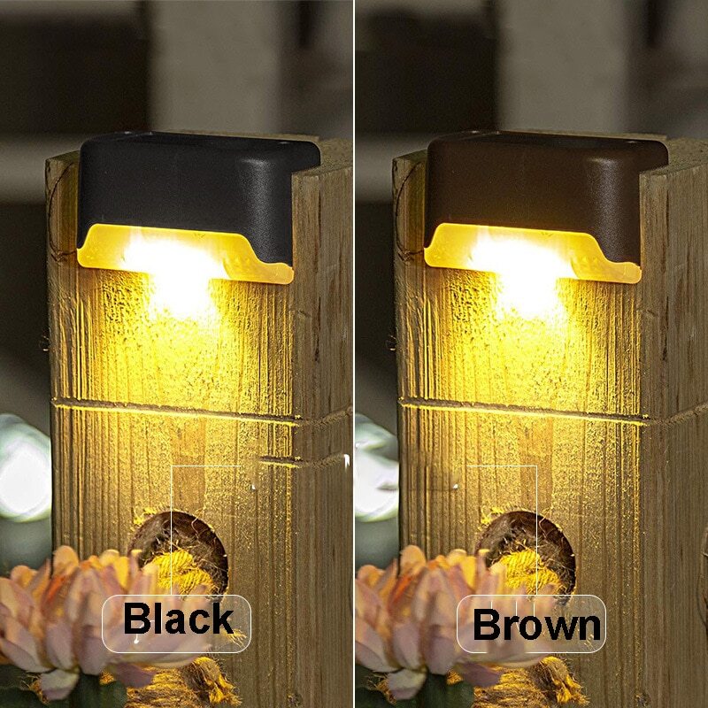 Outdoor Solar LED Deck Lights Garden Path Patio Pathway Stairs Step Fence Lamp