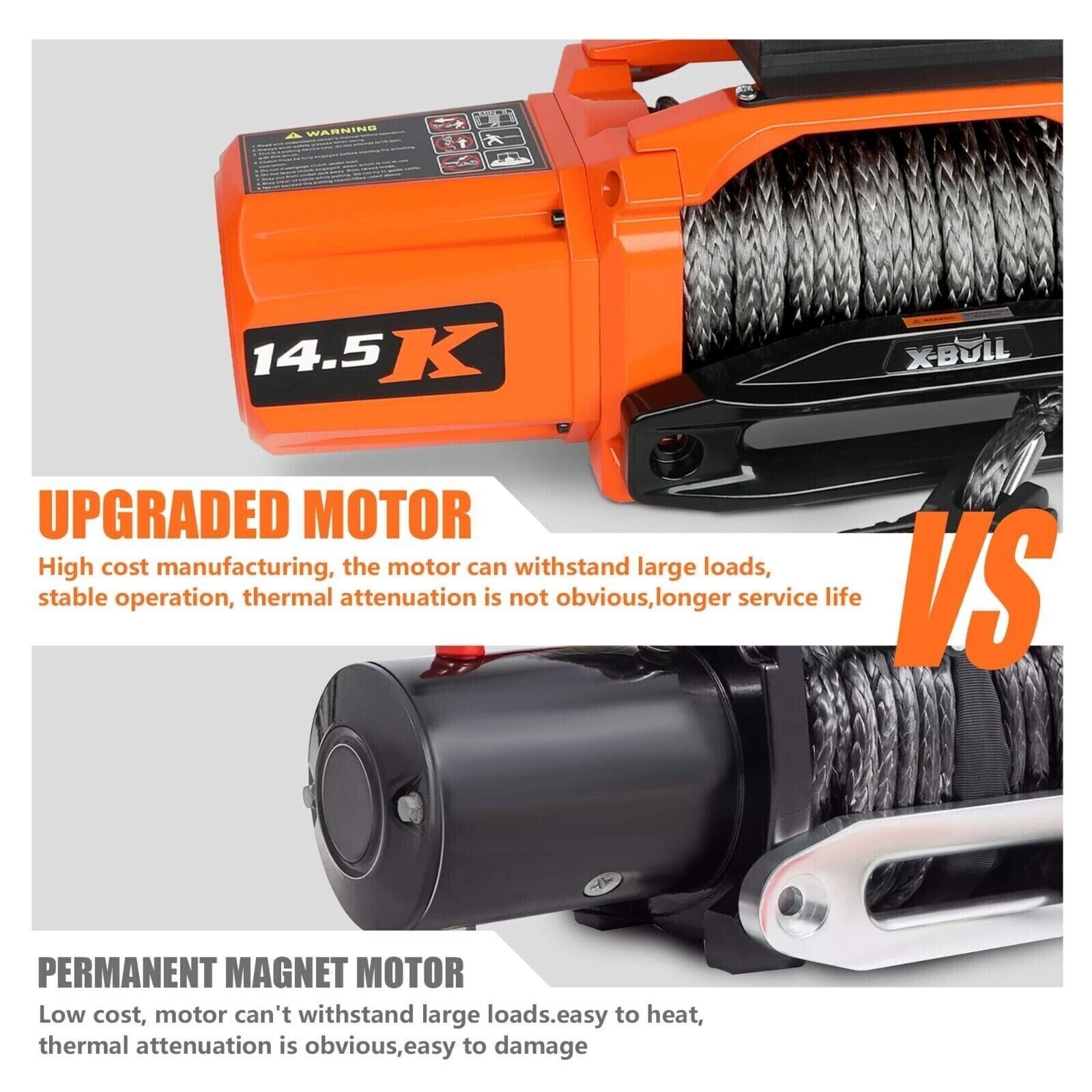 X-BULL Electric Winch 14500LBS 13000LBS 12000LBS 10000LB Winch 4WD Trailer Jeep