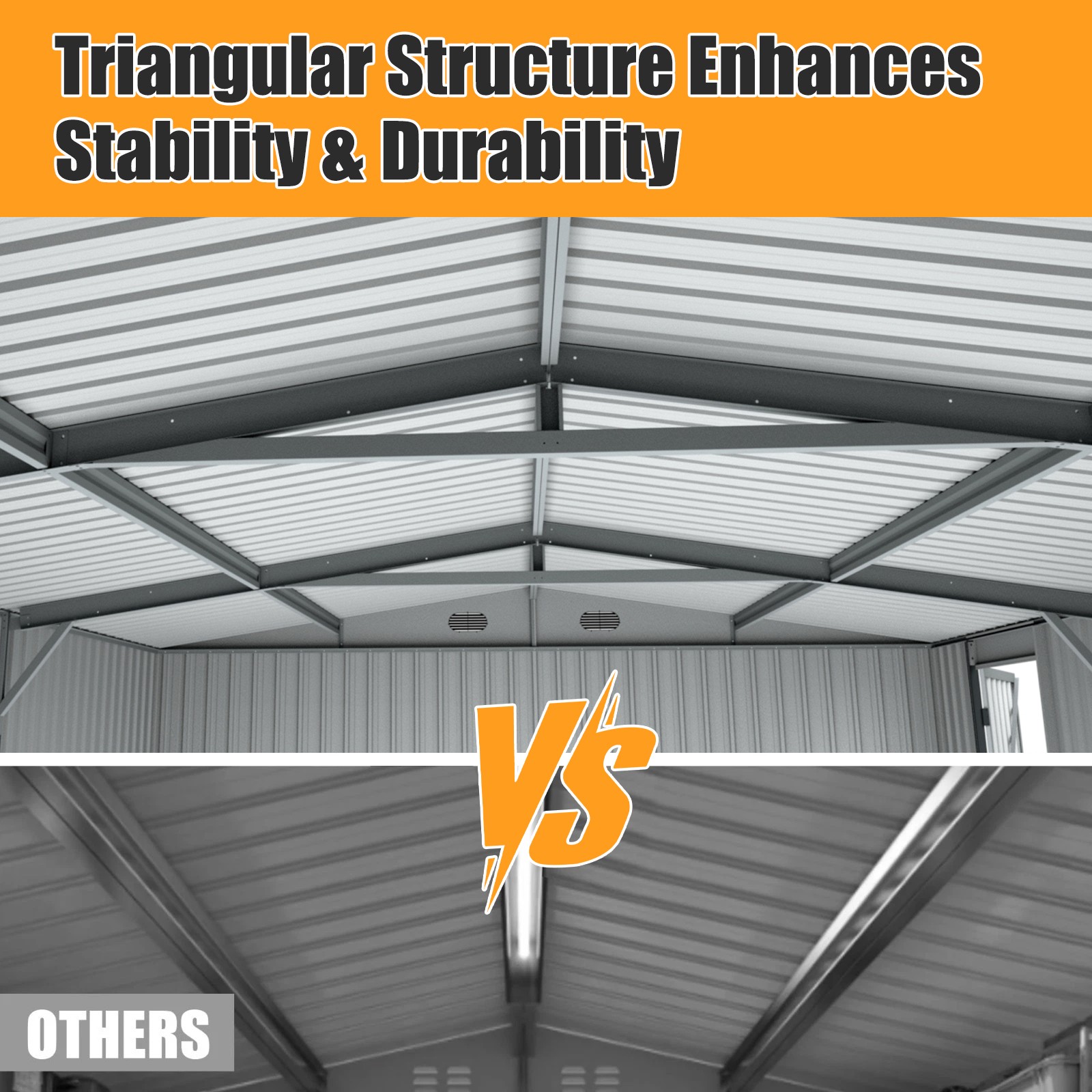 13x20FT Galvanized Metal Outdoor Storage Shed Livestock Garage Free shipping