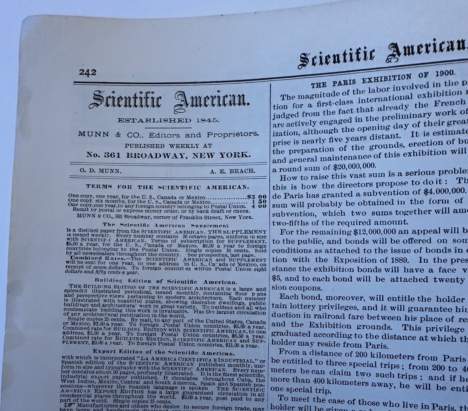 Scientific American, October 19, 1895. Complete Original Issue in good condition