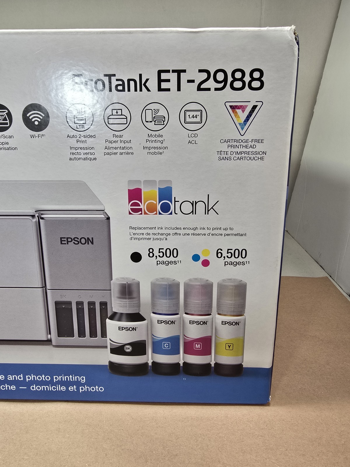 EPSON ECOTANK ET-2988 WIRELESS ALL-IN-ONE COLOR SUPERTANK PRINTER