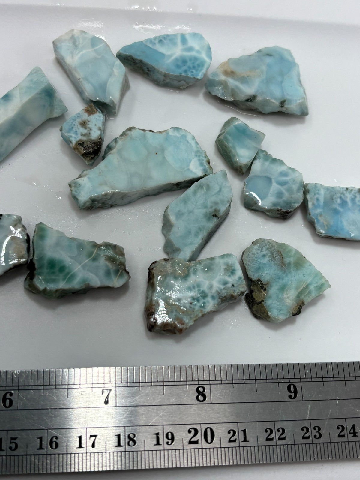 Larimar slabs Lapidary Carving Cabbing Lapidary Combo Ship Avail