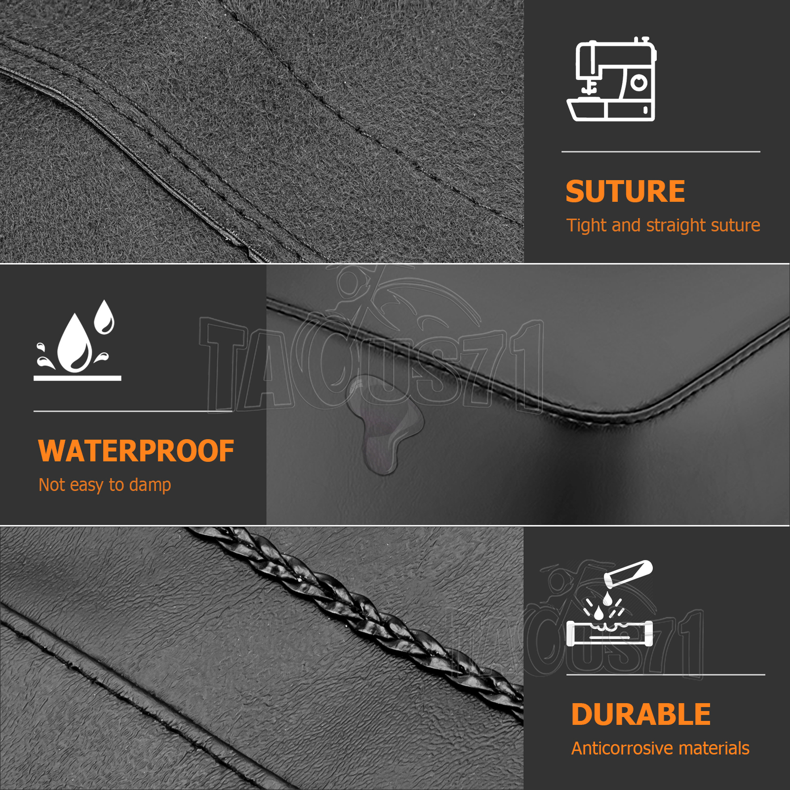 Pair Leather Hard Saddlebag Lid Covers Shield Fit 97-13 Harley FLT FLH Touring