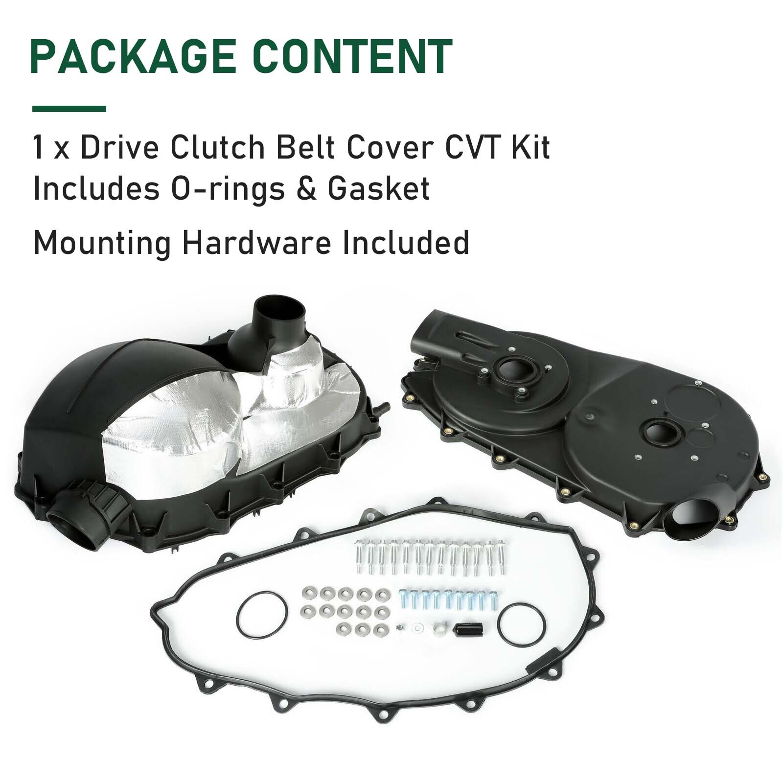 For Can Am Maverick 1000R Drive Clutch Belt Cover CVT Kit Belt Box Set Housing