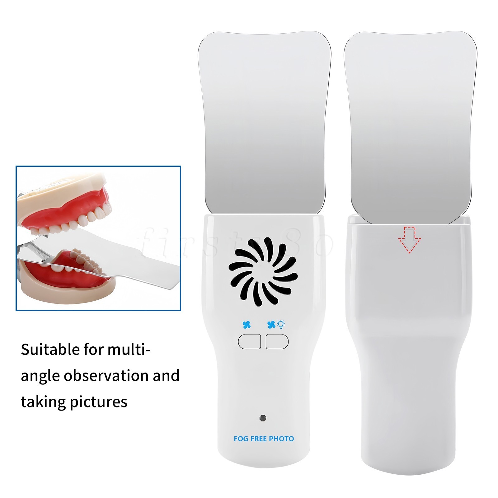 Dental Occlusal Mirror Fog Free LED Intra Oral Photo System 4 Mirror Anti-Fog A