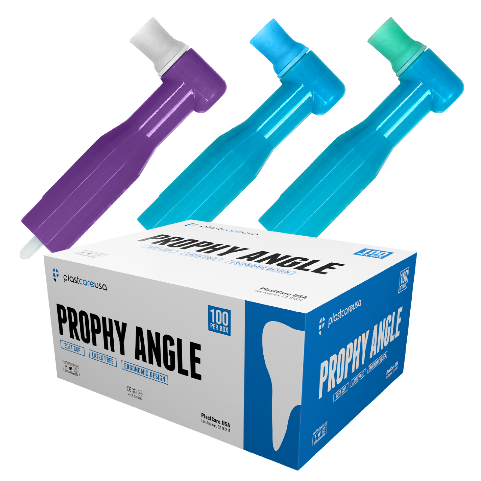 Dental Prophy Angles Soft Cup, Disposable & Latex Free (1 Box of 100)