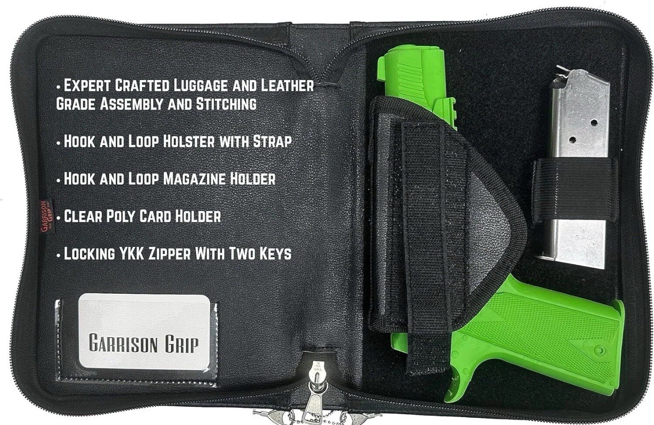 Holy Bible Leather Concealed Carry Gun Pouch Pistol Case 2 Pack