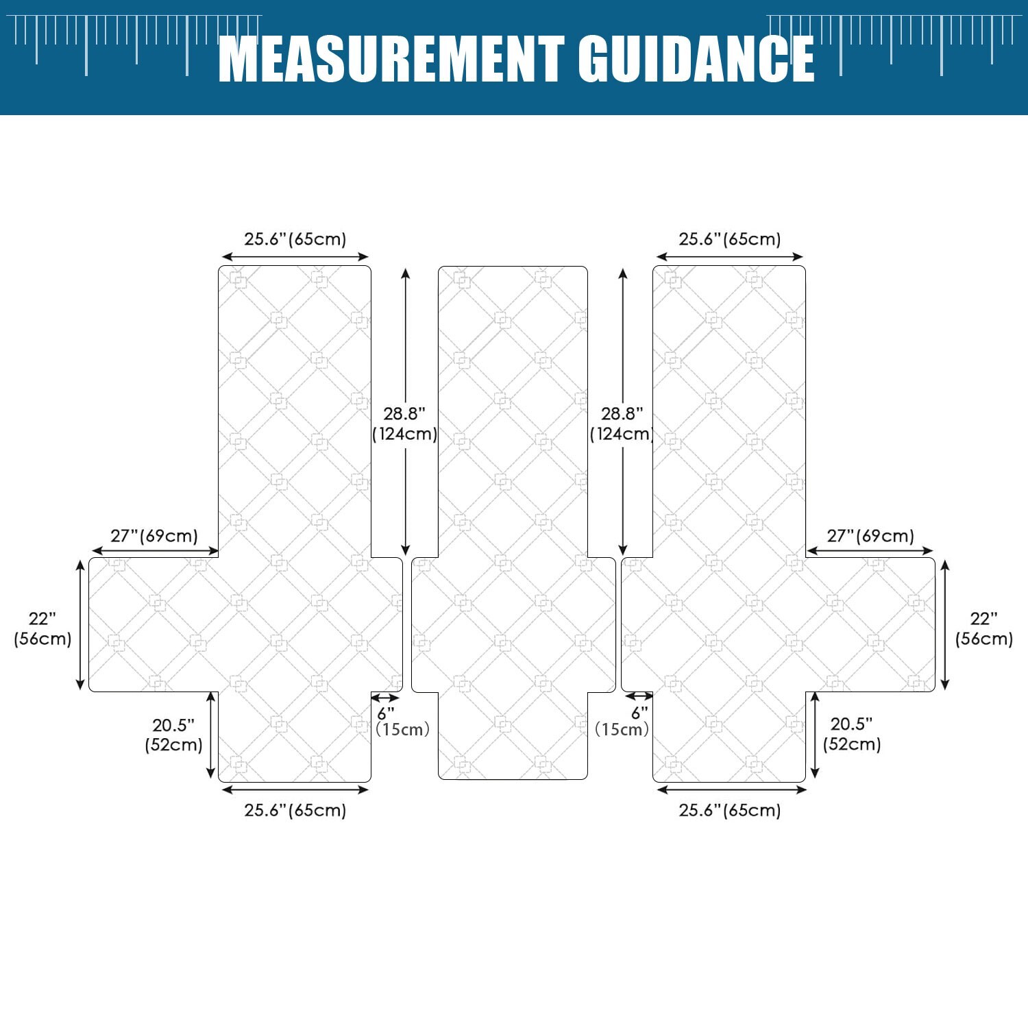 Waterproof non-slip sofa cover recliner 3 seats, furniture protection decoration