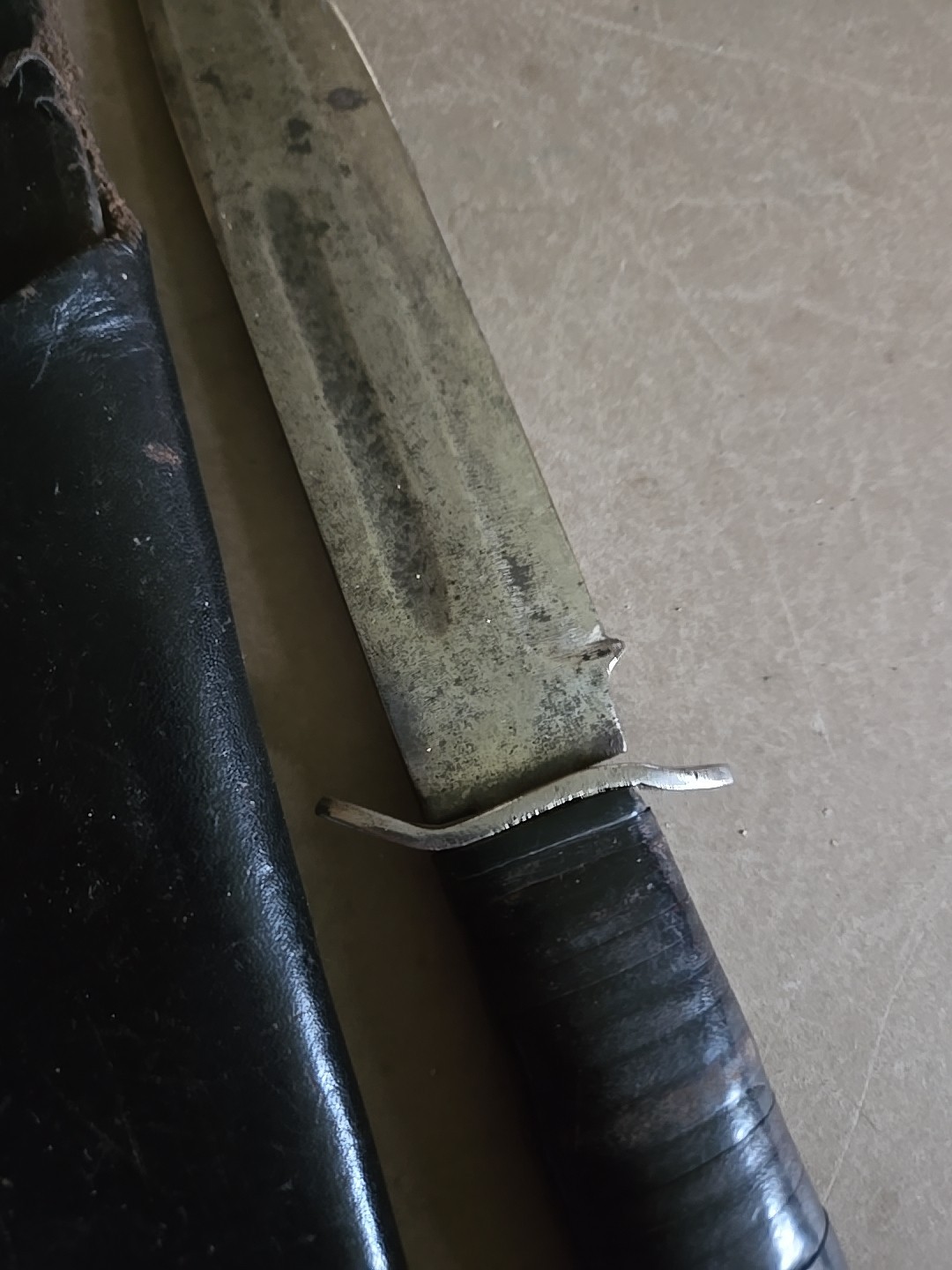 Vintage US WW2 Pal RH-36 Fighting Knife & Leather Sheath Please Read