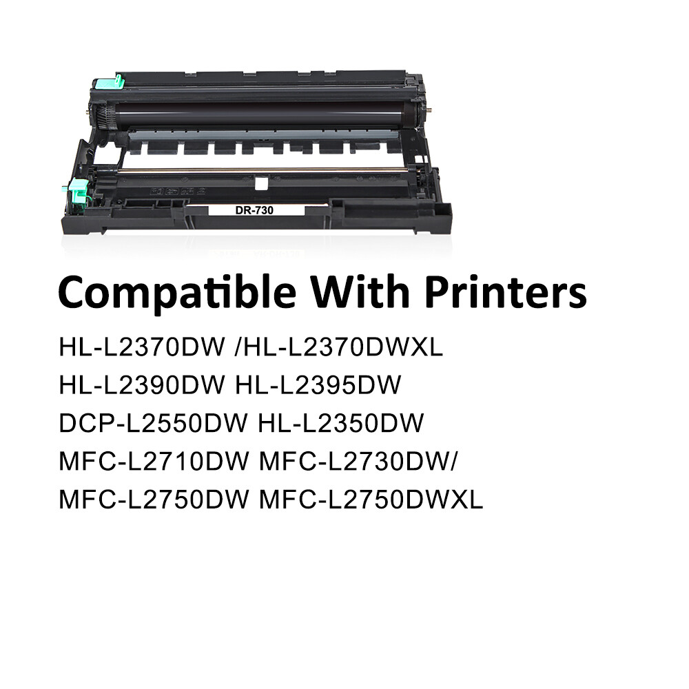 2 PACK DR730 Drum Unit DR760 For Brother HL-L2350DW L2370DW MFC-L2710DW printer