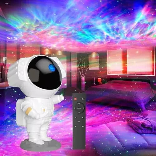 Galaxy Projector astronaut Starry Ceiling Led Remote & Timer Night Light 9" TALL