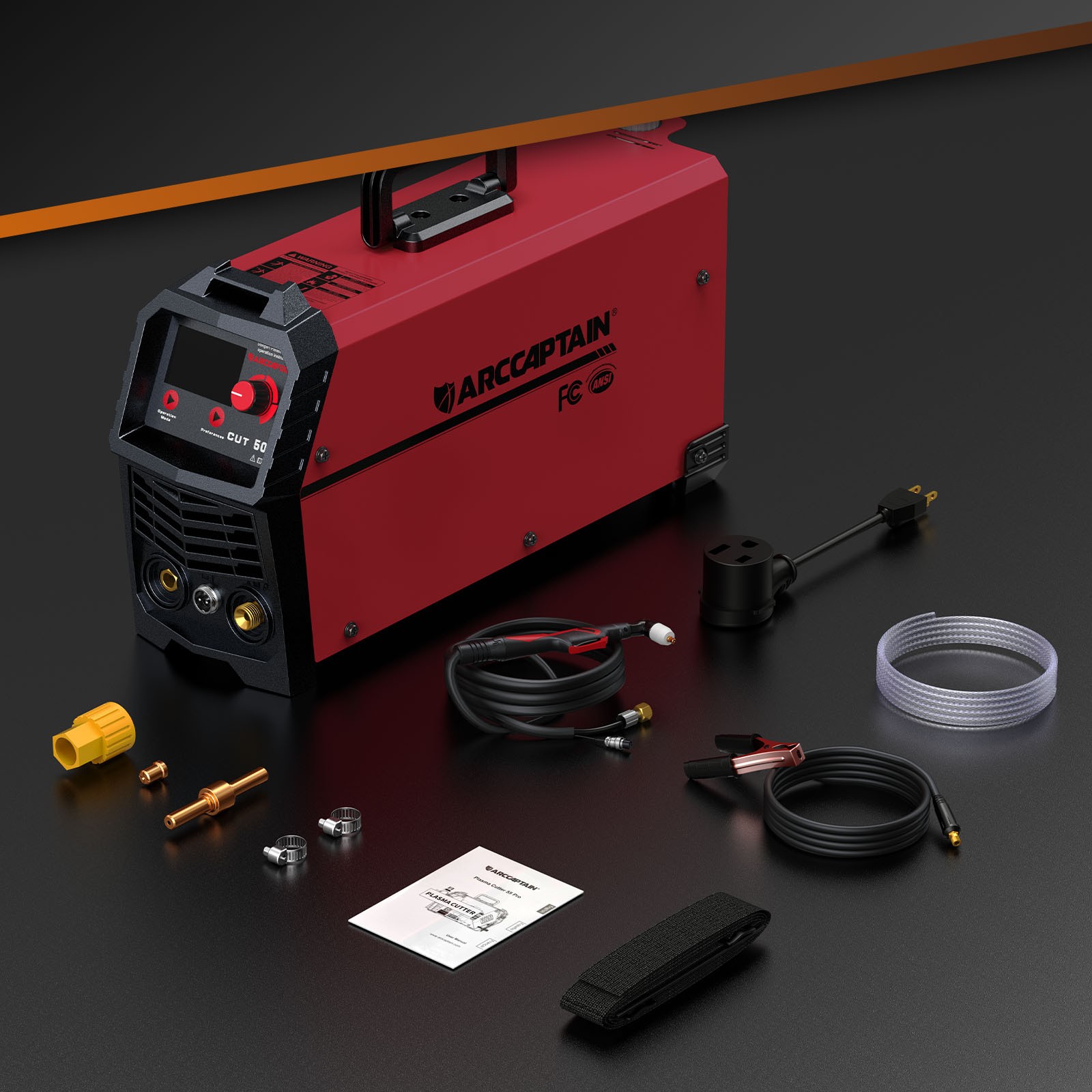 2026 ARCCAPTAIN Plasma Cutter Large LED Display 50Amps Cutter Machine 110/220v