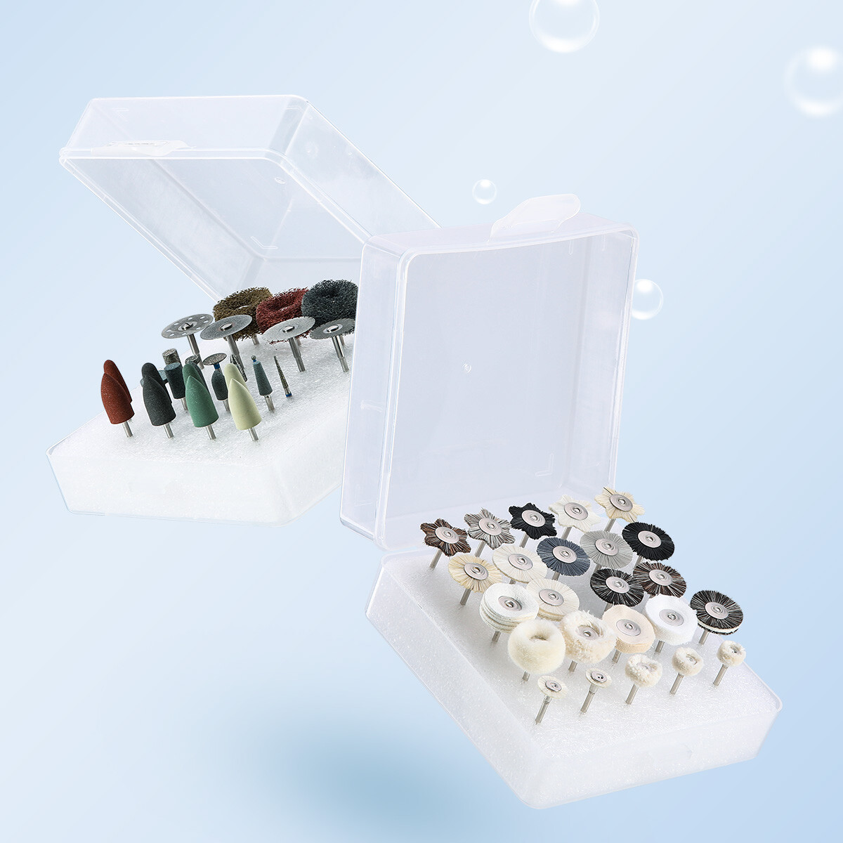 51pcs Dental Polishing Kit Laboratory HP Polisher Set 2.35mm Shank Diameter Burs