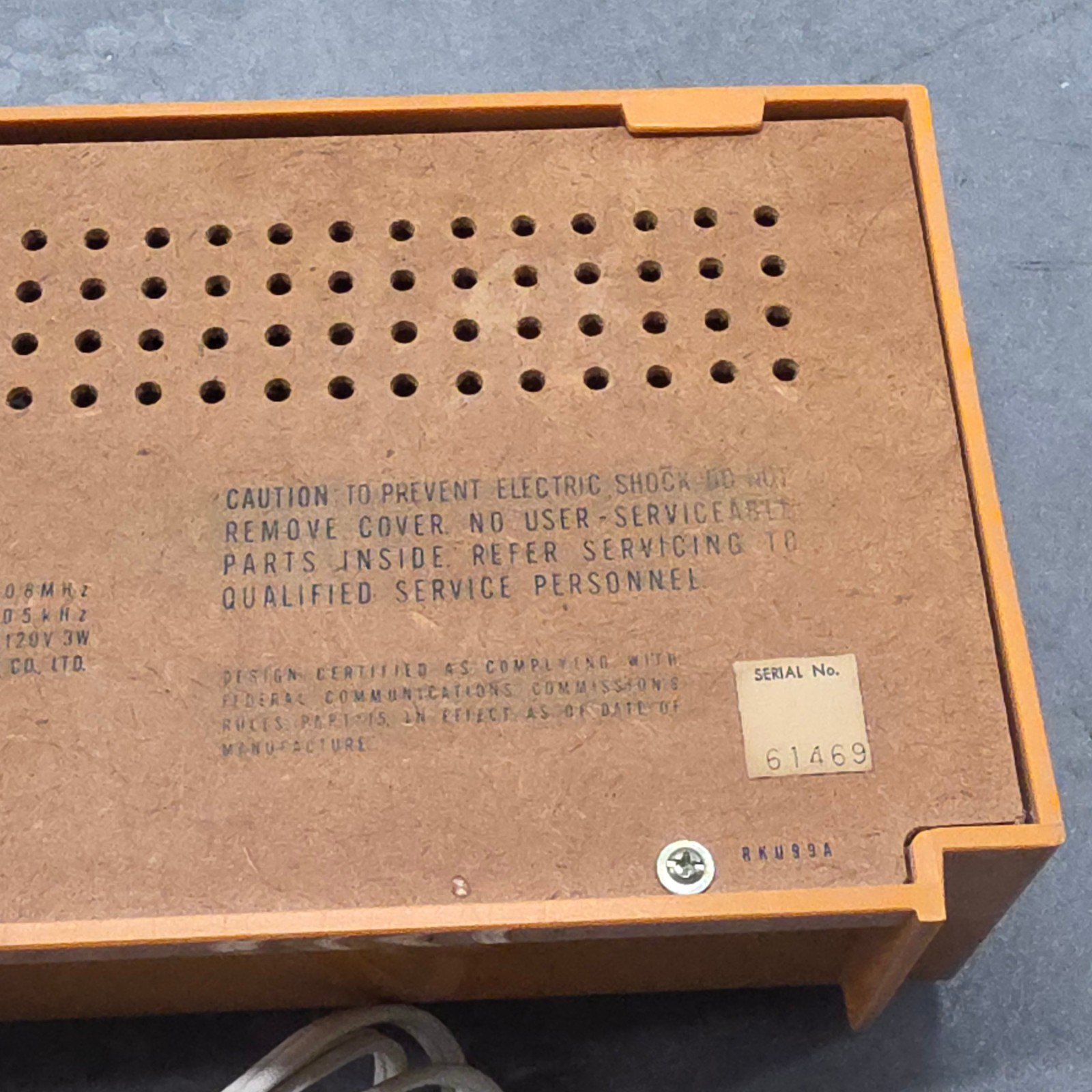 Vintage Bright Orange Panasonic RE-6192 AM/FM Tabletop Radio - Tested - Working