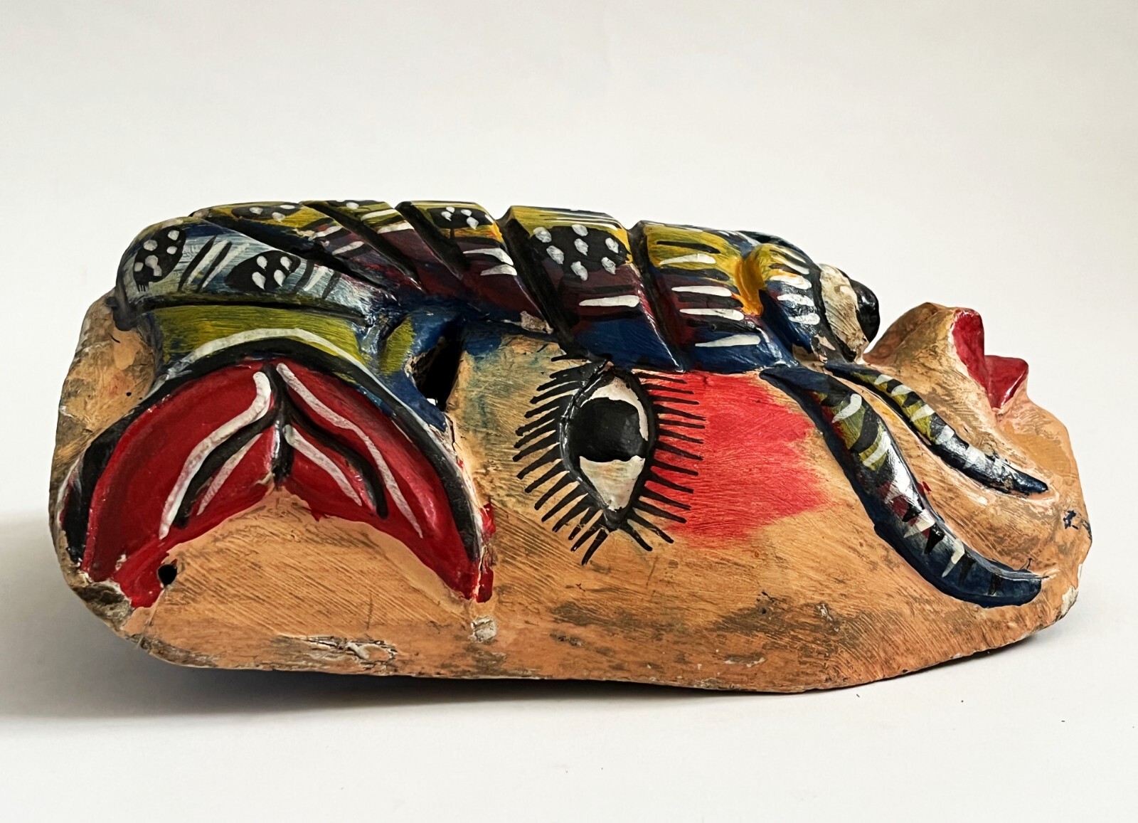 MEXICAN GUERRERO WOOD SHRIMP LOBSTER MASK DIA DE MUERTOS DAY OF DEAD CARNIVAL