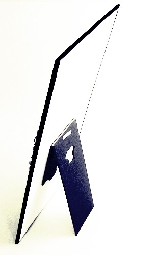 1 Black 6 Snap Buttons Necklace Pendant Easel Back Jewelry Display Stand 14 1/8"