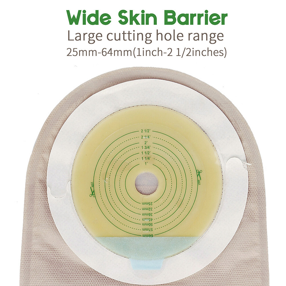 40x Ostomy Colostomy Ileostomy Stoma Care Drainable Closure Pouch Bag Cut-to-Fit