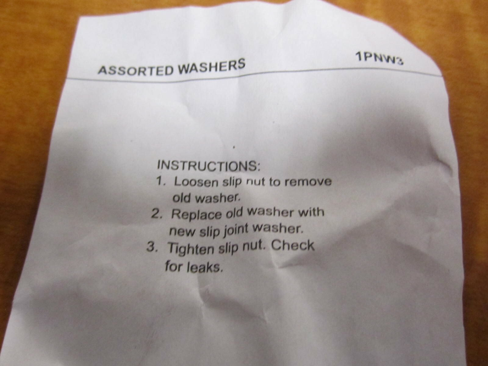 (1PNW3) Slip Joint Washer Gasket Assortment Black Rubber - Qty 60