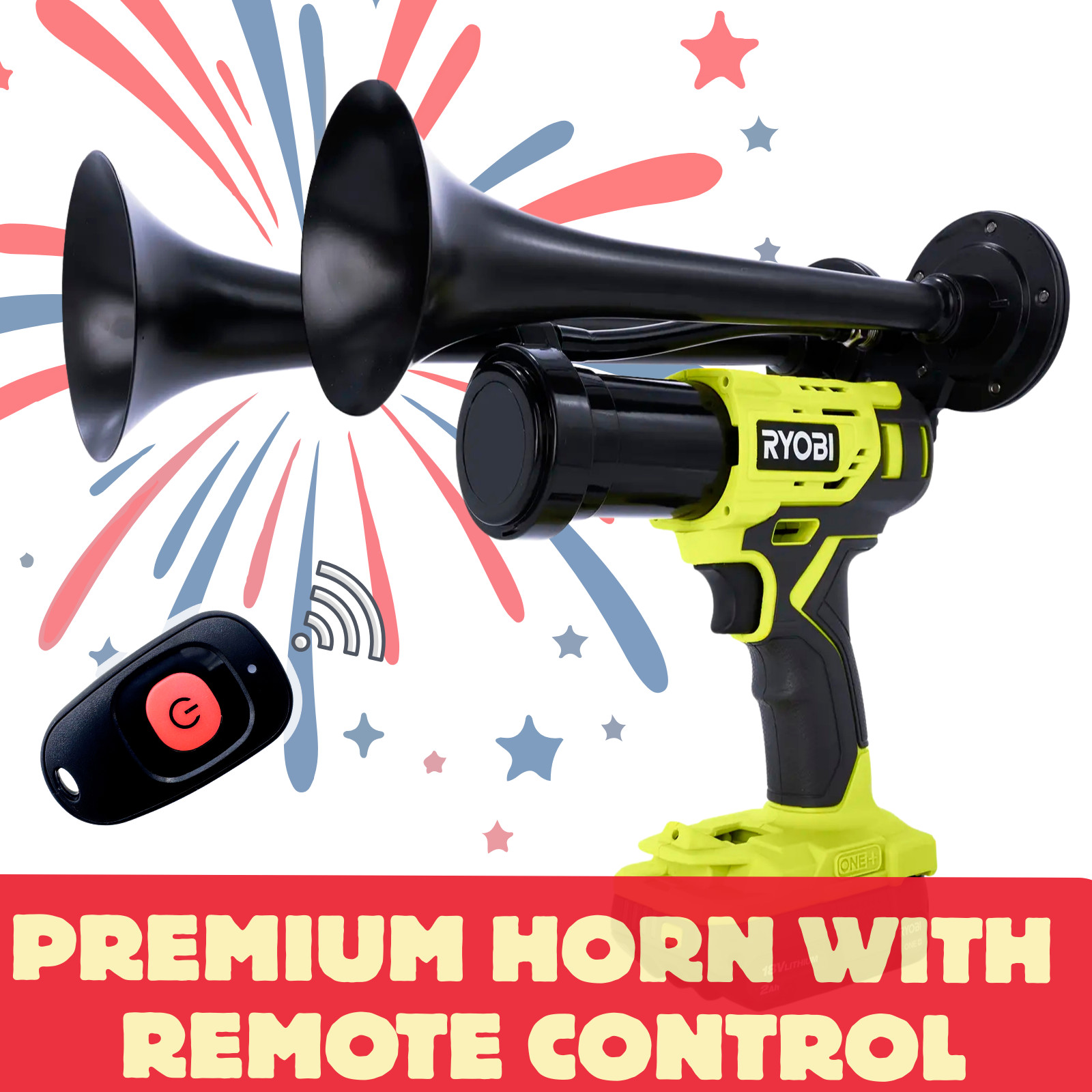Ryobi Drill Horn | 150+dB| Remote Control| USA Assembled