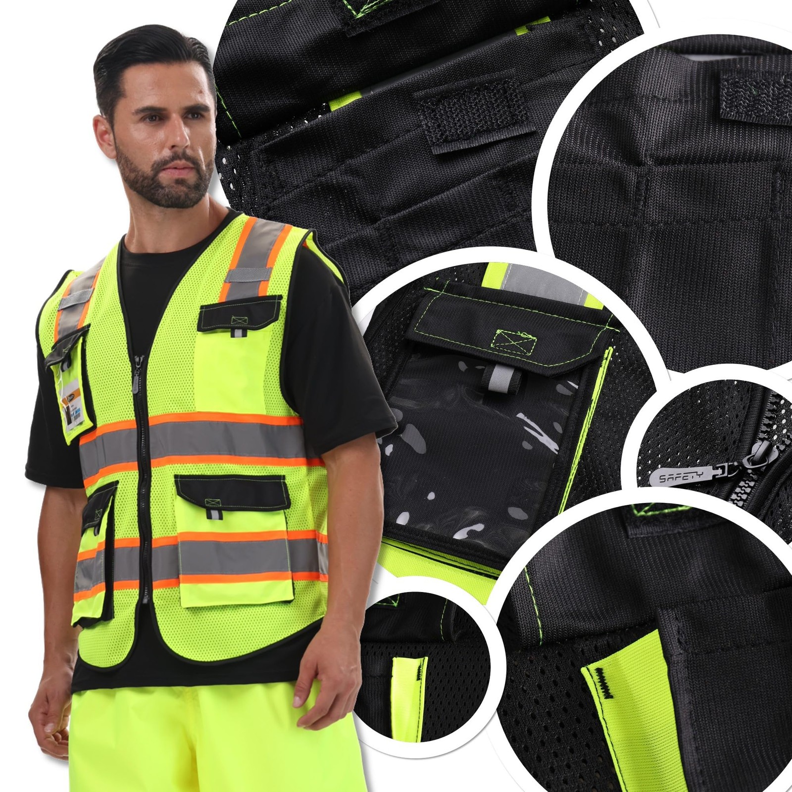 JKSafety Hi Vis Reflective Safety Vest for Men Women New