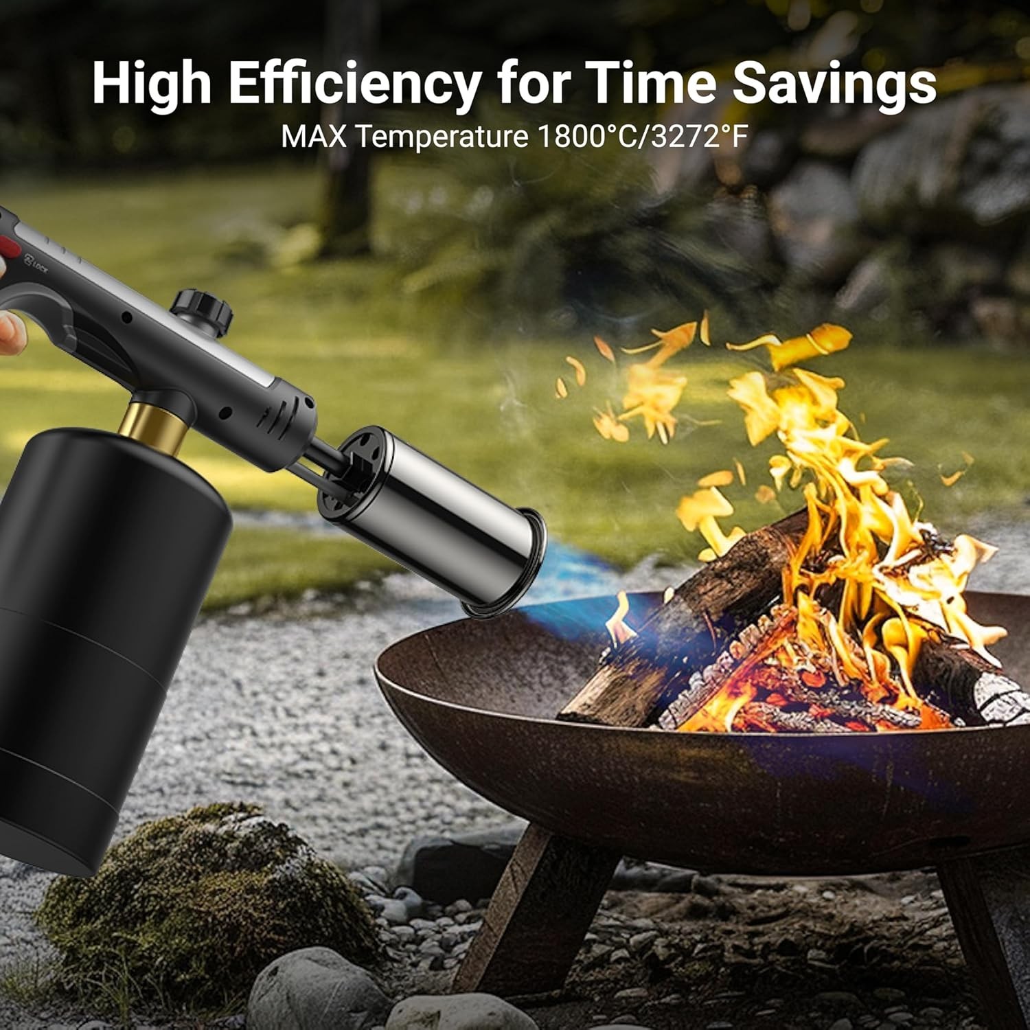 ThermoMaven Propane Torch with One-Touch Max Fire, Cooking Blow Torch Gun PT03