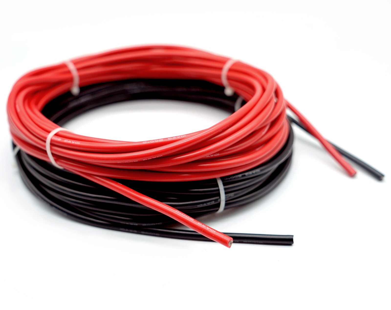 3ft-200ft 10 AWG 10 Gauge Silicone Wire Red Black Flexible Electrical Bare Wire