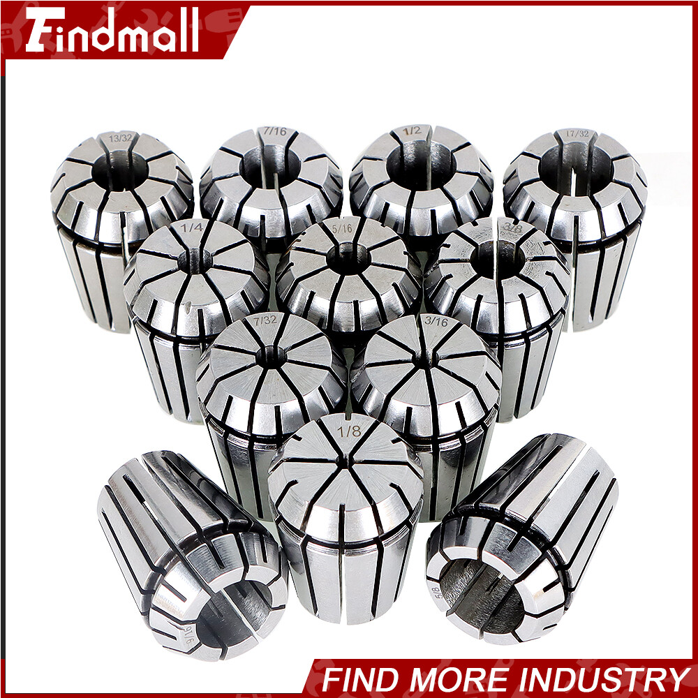 Findmall 12Pcs ER25 1/8"-5/8" Spring Collet Set for Engraving Milling Lathe Tool