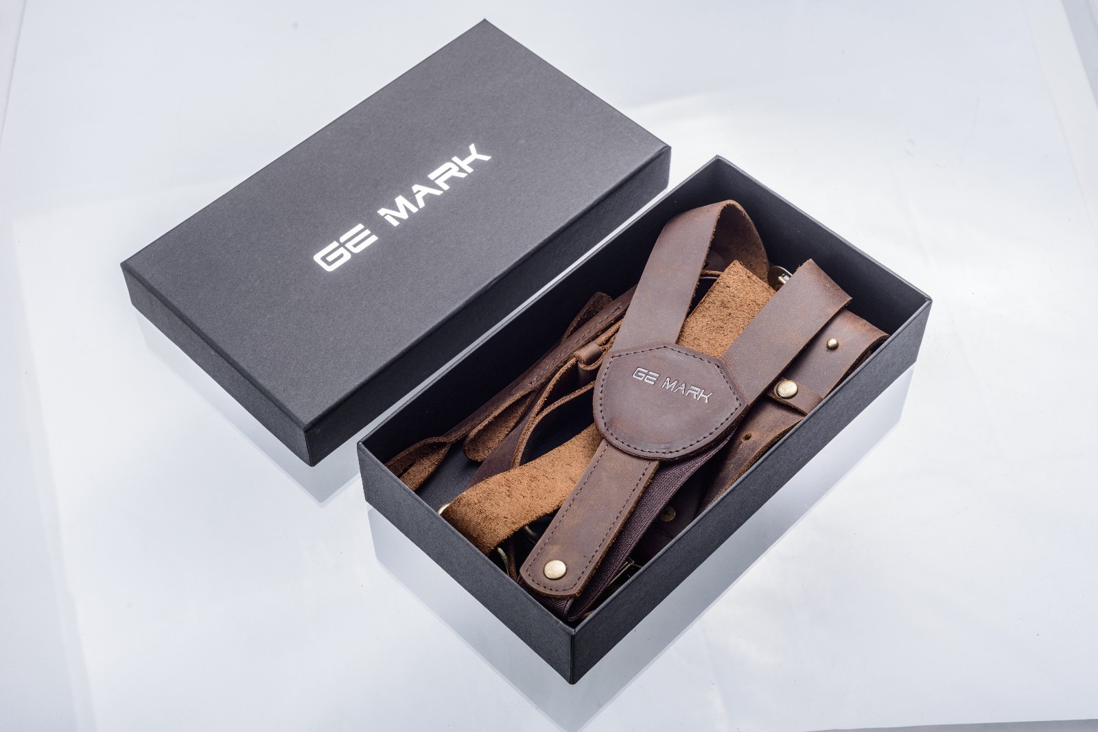 Leather Suspenders for Men and Women Best for Gift and Wedding Brown